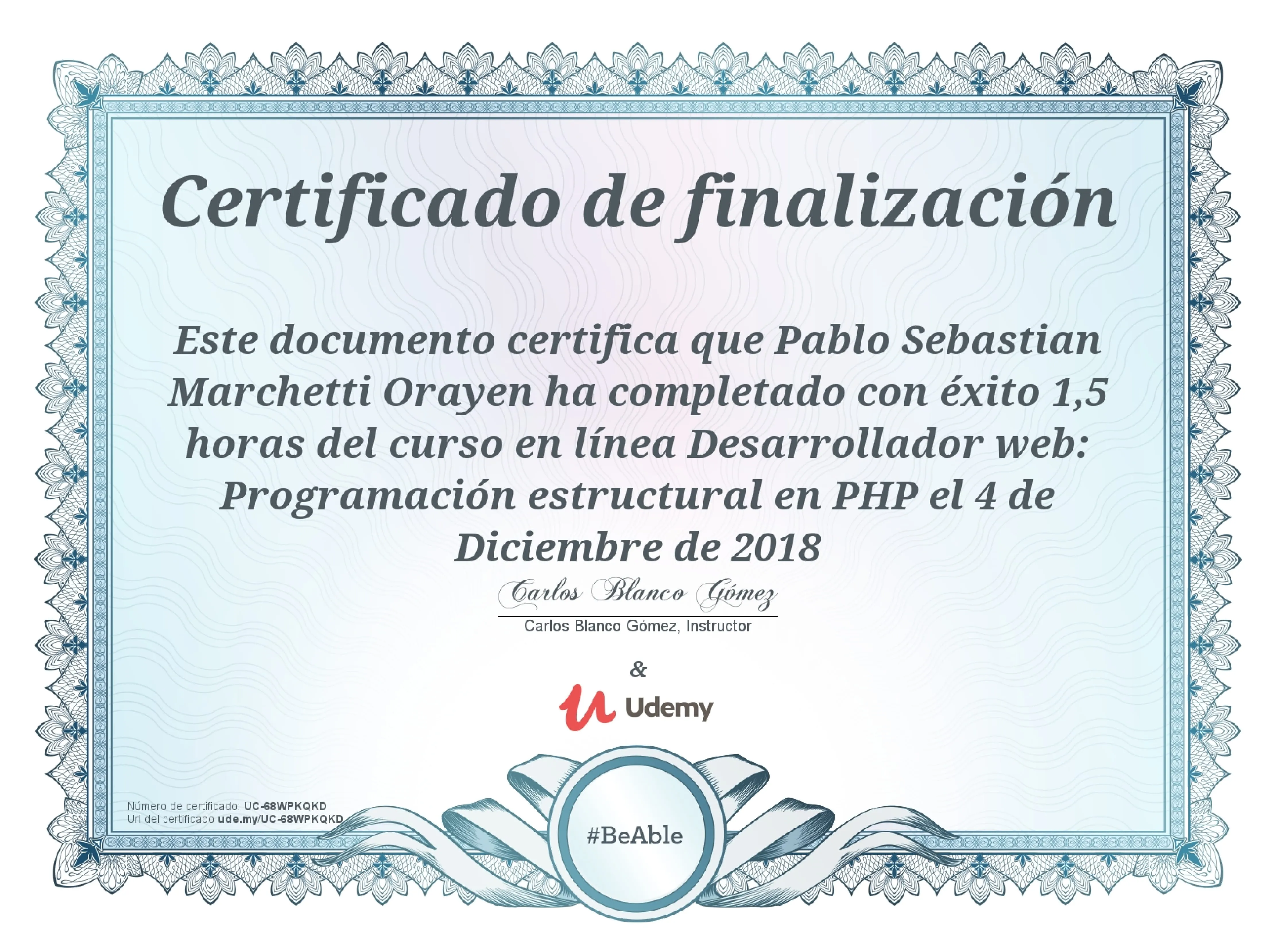 Desarrollador Web - Programación Estructural en PHP